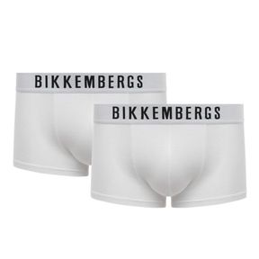 Фото Мужские трусы хипсы белые набор 2 в 1 Bikkembergs ELEGANCE BKK1UTR10BI/2