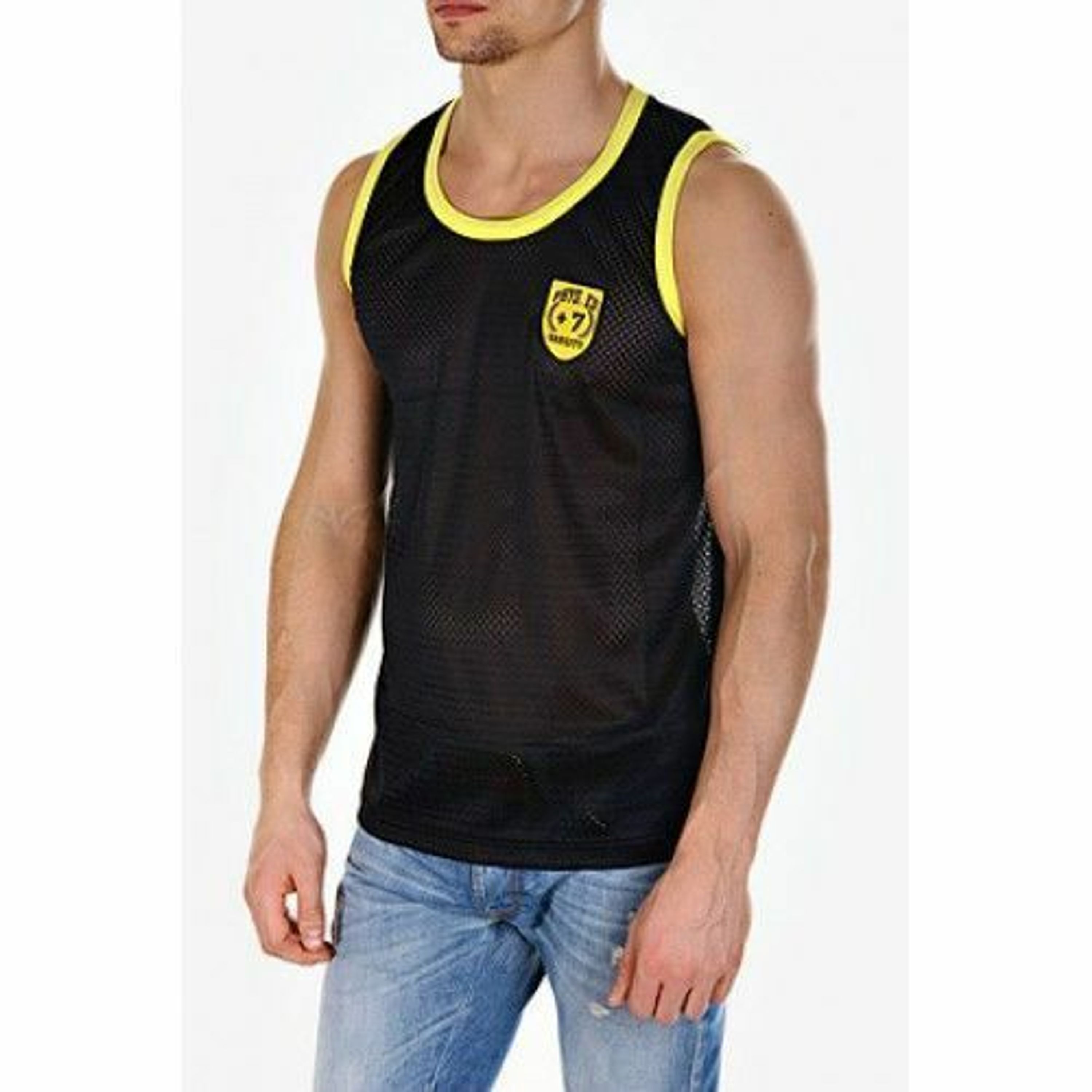 Майка спортивная в сетку Andrew Christian Sport Mesh Tank Black фото 1