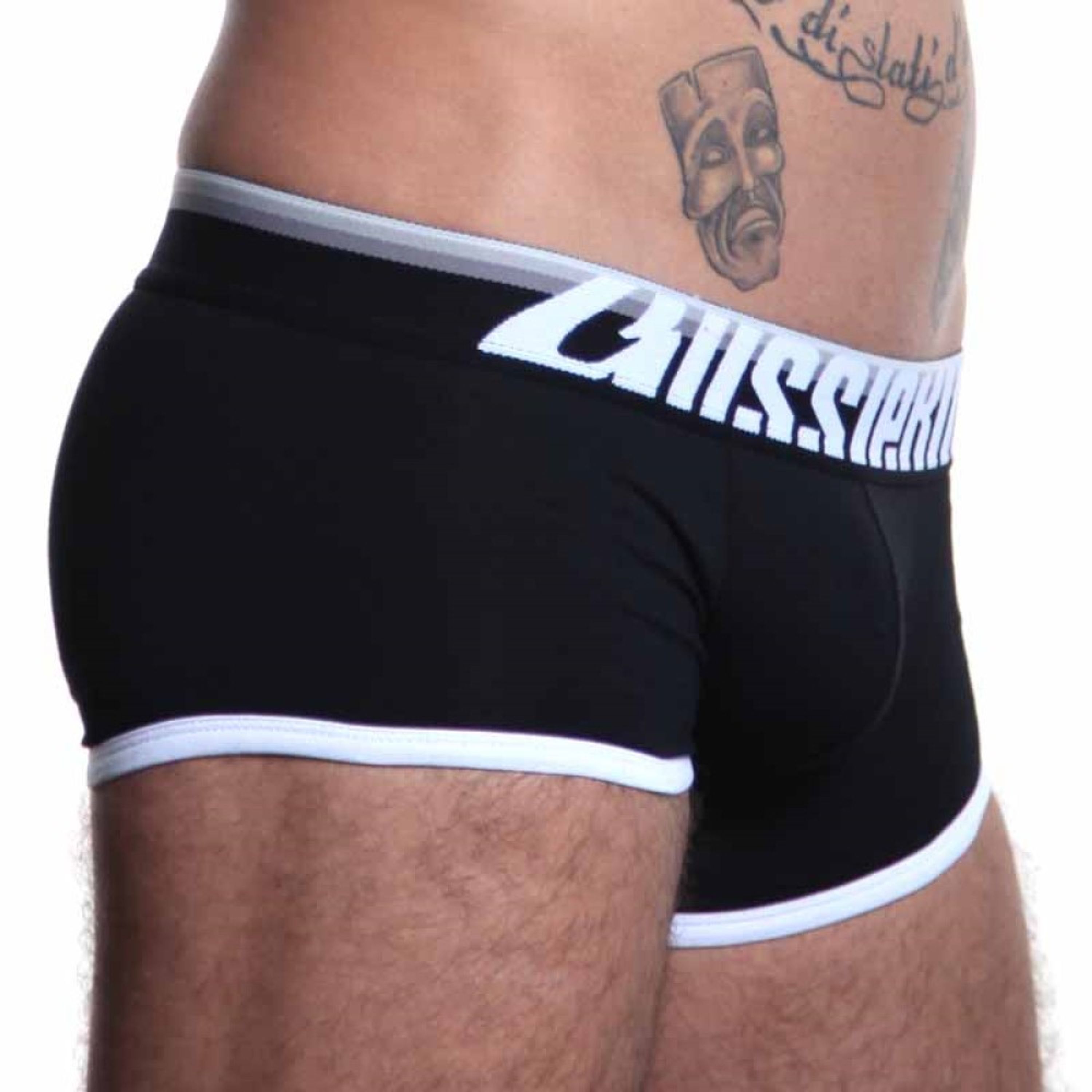 Мужские трусы хипсы черные с серой резинкой Aussiebum Fire Boxer AB6105-3 фото 2