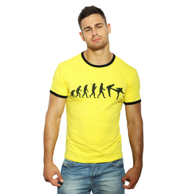 Фото Мужская футболка желтая с принтом Scandaloso 060133m-EP