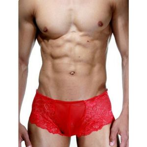 Фото Мужские трусы хипсы красные кружевные LaBlinque LB15359