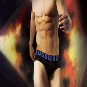 Фото Мужские трусы брифы черные Aussiebum Flame Scorch Brief