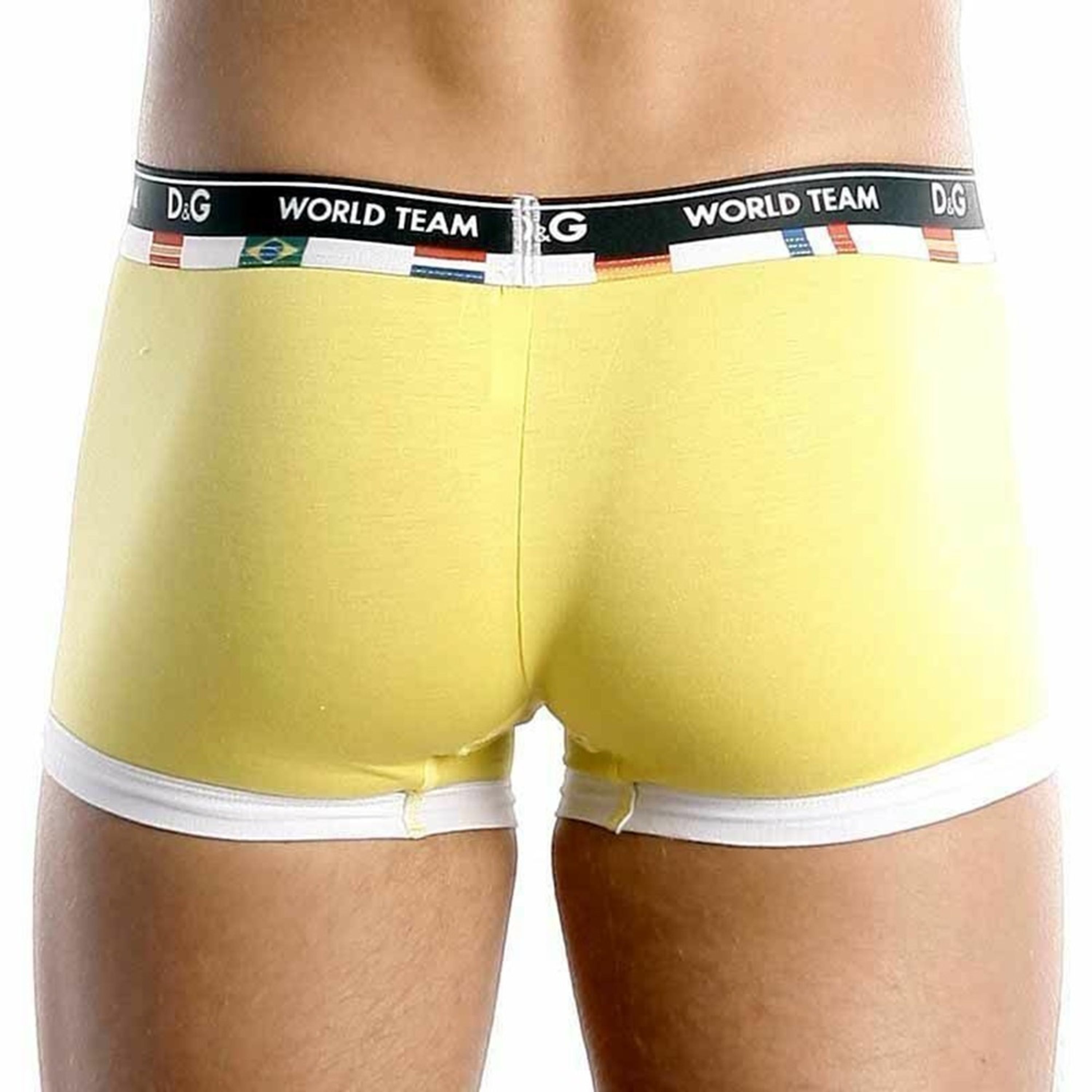 Мужские трусы боксеры желтые D&G World Team Yellow фото 4