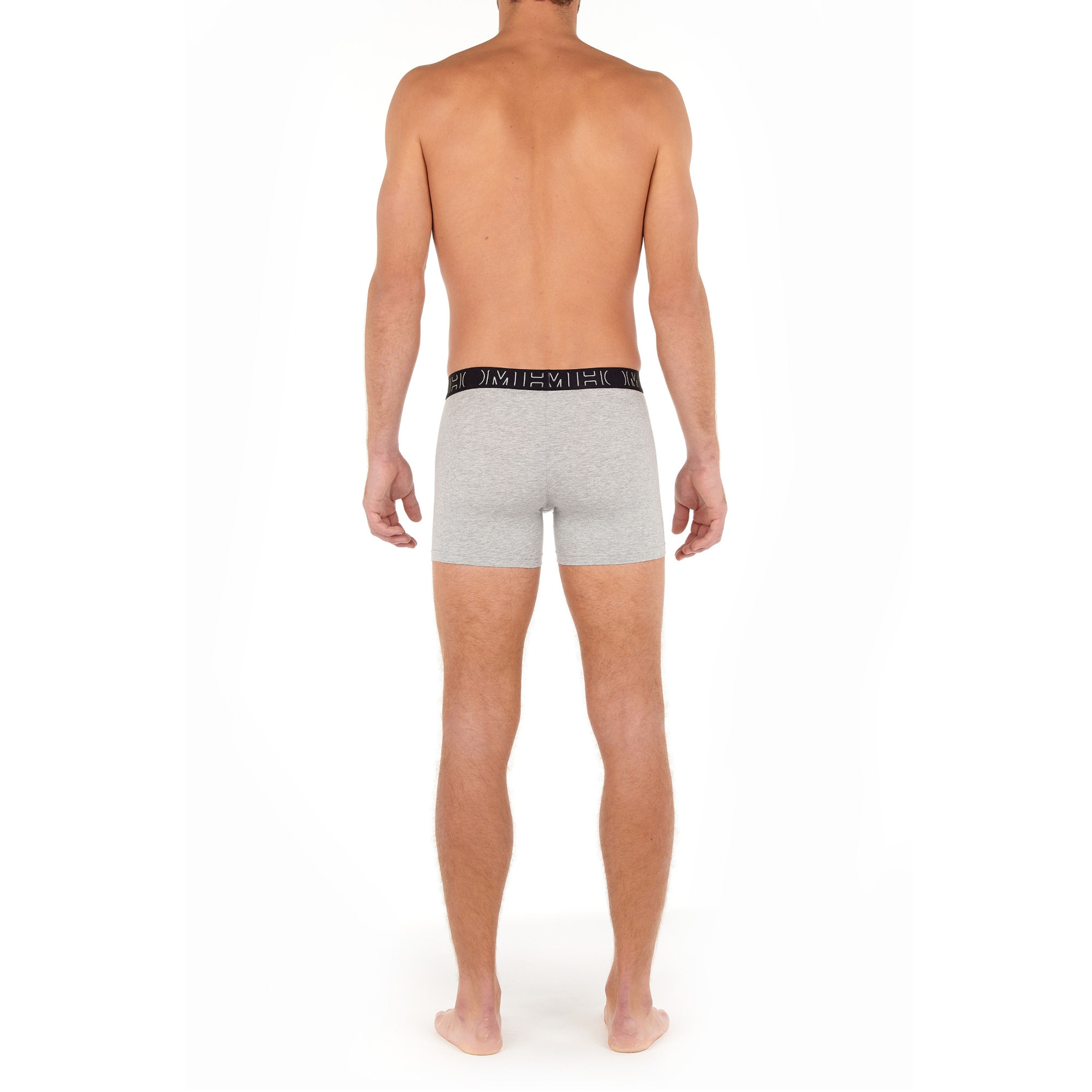 Мужские трусы боксеры набор из 3-х штук (черные,серые, темно-серые) HOM PATRICK #2 Long Boxer Briefs 3p 405769_40T017 фото 7