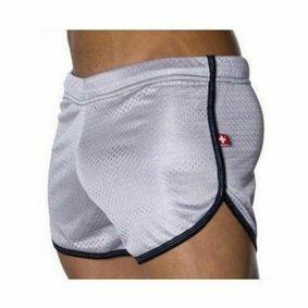 Фото Мужские спортивные шорты Andrew Christian Retro Sports Mesh Gym Shorts White AC11