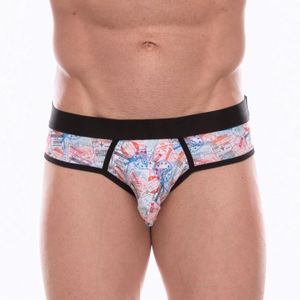 Фото Мужские трусы брифы с разноцветным принтом Don Moris DM072217