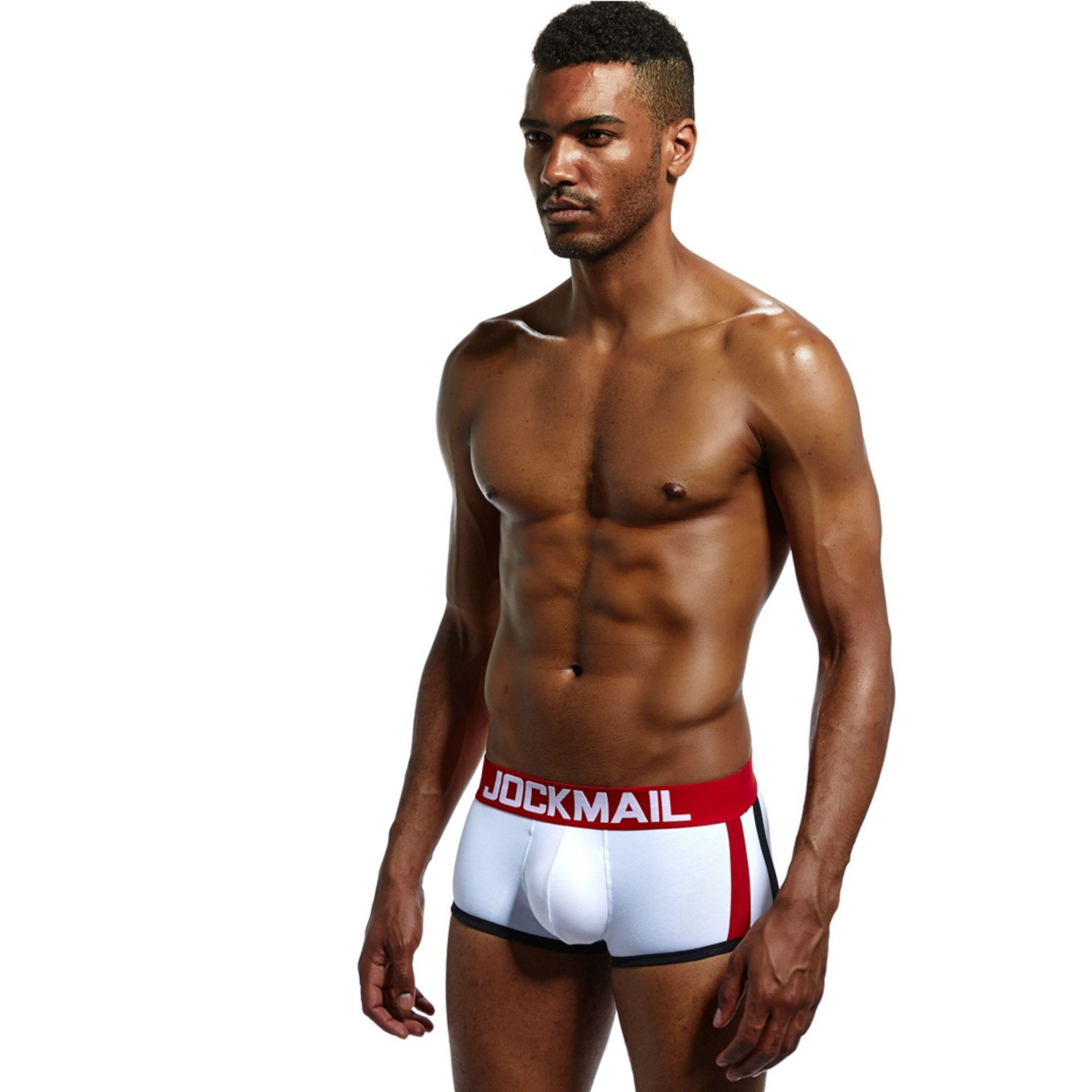 Мужские трусы боксеры белые с push up JOCKMAIL JM6030-1 фото 3