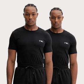 Фото Набор мужских футболок 2в1 черные Emporio Armani EM001849_AF14131