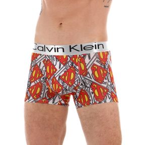 Фото Мужские трусы боксеры белые с принтом "Супермен" Calvin Klein