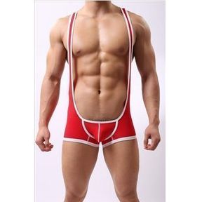Фото Мужской комбинезон красный WowHomme Ultrafine Wrestler  Overall