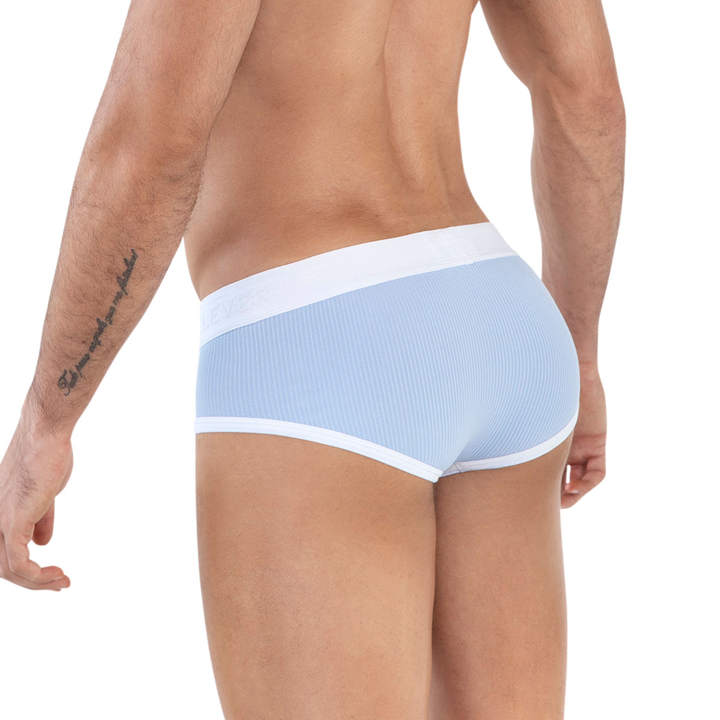 Мужские трусы брифы голубые Clever URBANO PIPING BRIEF 161507 фото 3
