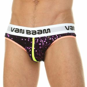 Фото Трусы мужские слипы с фиолетовыми пайетками Van Baam VB39793
