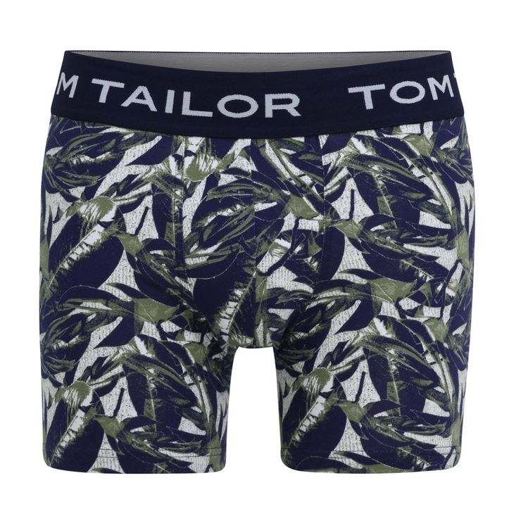 Мужские трусы боксеры зеленые с принтом Tom Tailor 70474/6077 336 