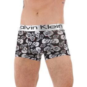 Фото Мужские трусы боксеры черные с черепами Calvin Klein