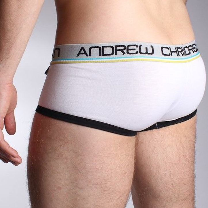 Мужские трусы хипсы белые Andrew Christian Tighty Whitie Boxer White   17773 фото 2