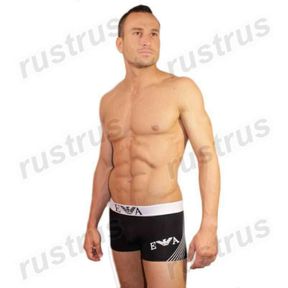 Фото Мужские трусы боксеры черные Emporio Armani 