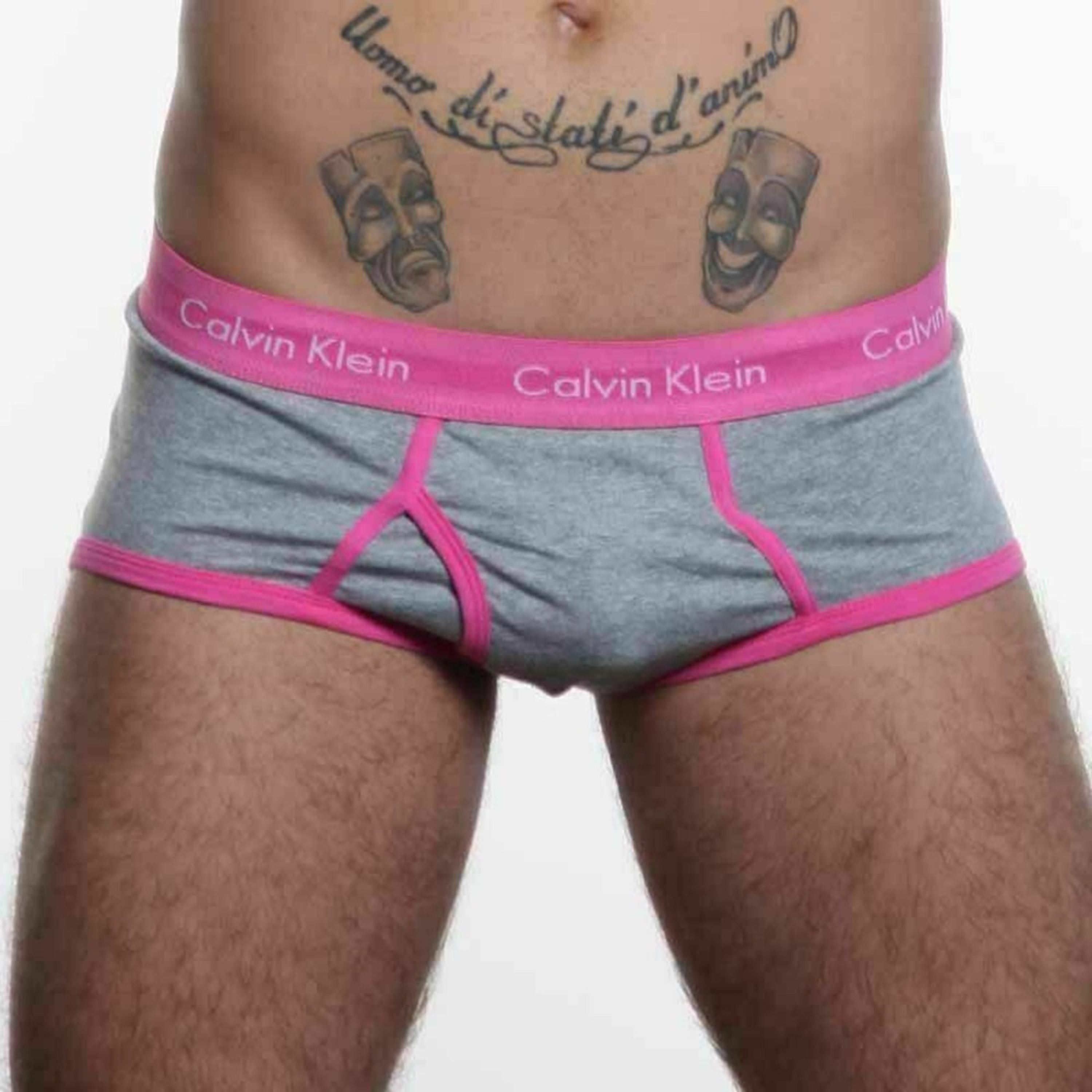 Мужские трусы брифы Calvin Klein Brief 365 Grey-Pink фото 2