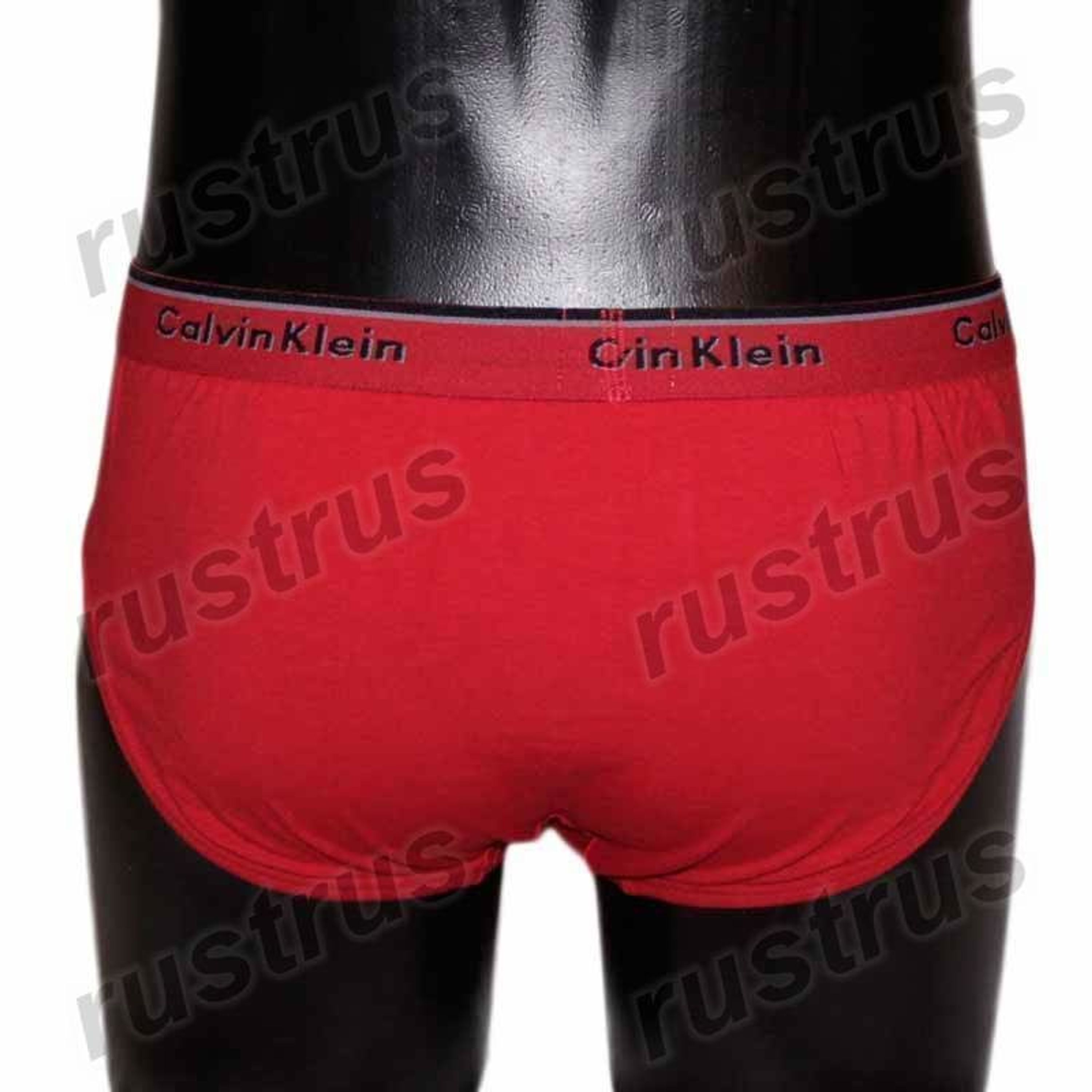 Мужские трусы брифы красные Calvin Klein фото 2