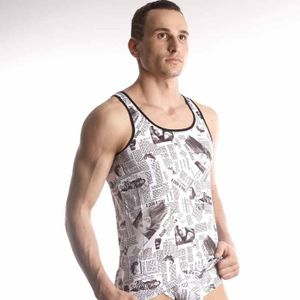 Фото Майка мужская с принтом "газета" Joe snyder