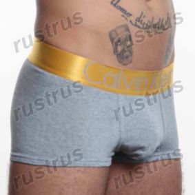 Фото Мужские трусы боксеры серые Calvin Klein Mens Steel Gold