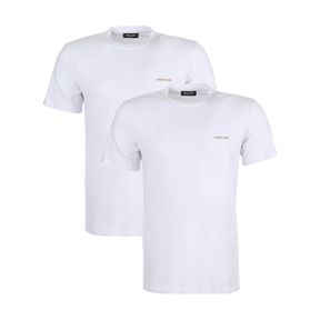 Фото Набор мужских футболок 2в1 белые ROBERTO CAVALLI RC1UTS02BI