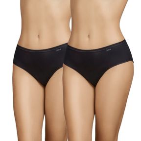 Фото Набор женских трусов слипов миди 2в1 черные Creaciones Selene 401 BRAGA/negro