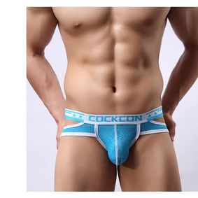 Фото Мужские трусы брифы голубые Cockon X Lace Brief Blue 6101