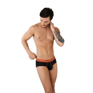 Фото Мужские трусы брифы черные в сетку Clever Moda LINE CLASSIC BRIEF 094911