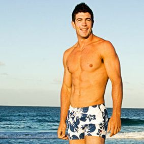 Фото Мужские пляжные шорты в темно-синий цветок Aussiebum Beach Short Scent Ocean