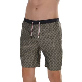 Фото Мужские шорты темно-серые с принтом Gucci