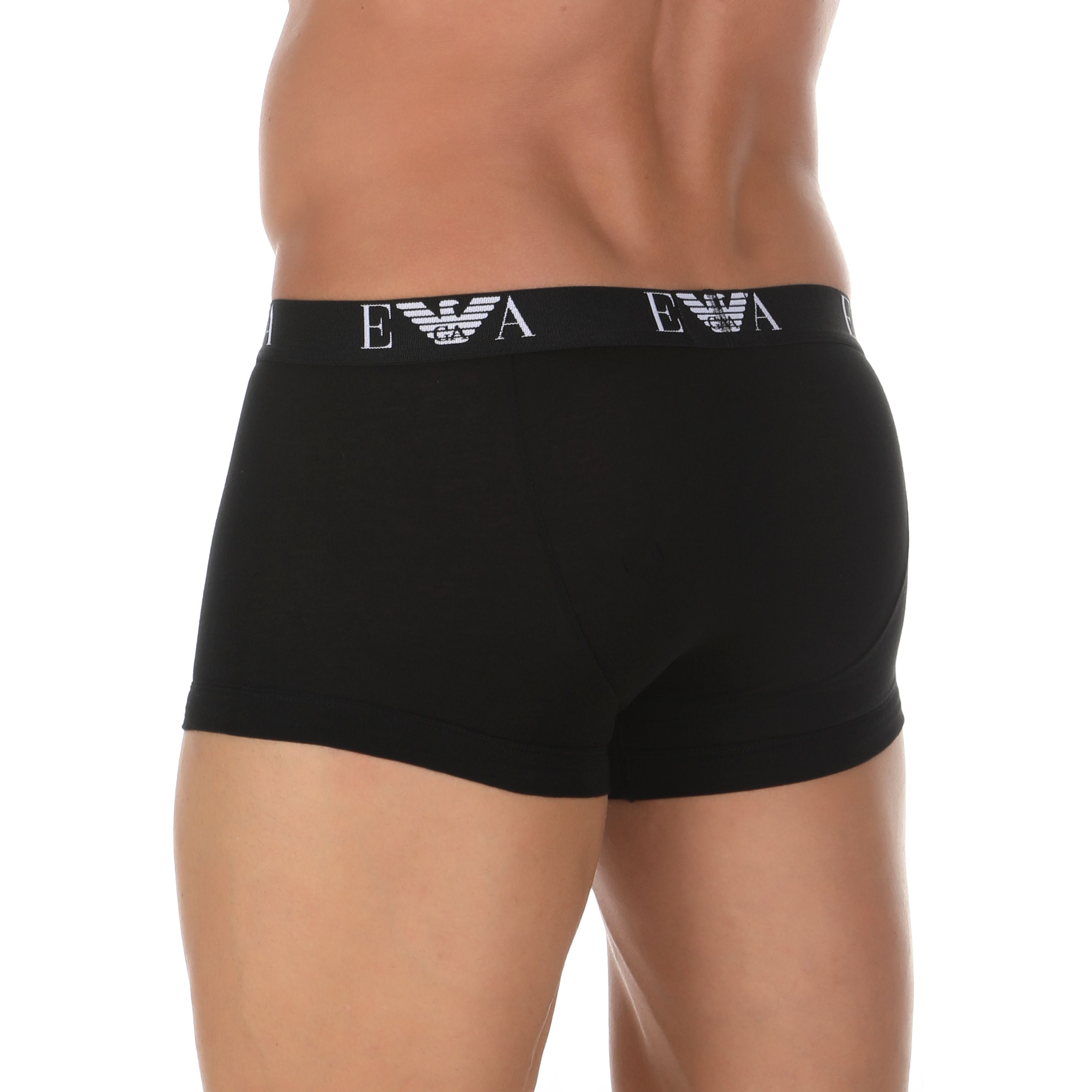 Мужские трусы боксеры черные набор из 2-х штук Emporio Armani 111210_CC715 07320 фото 4