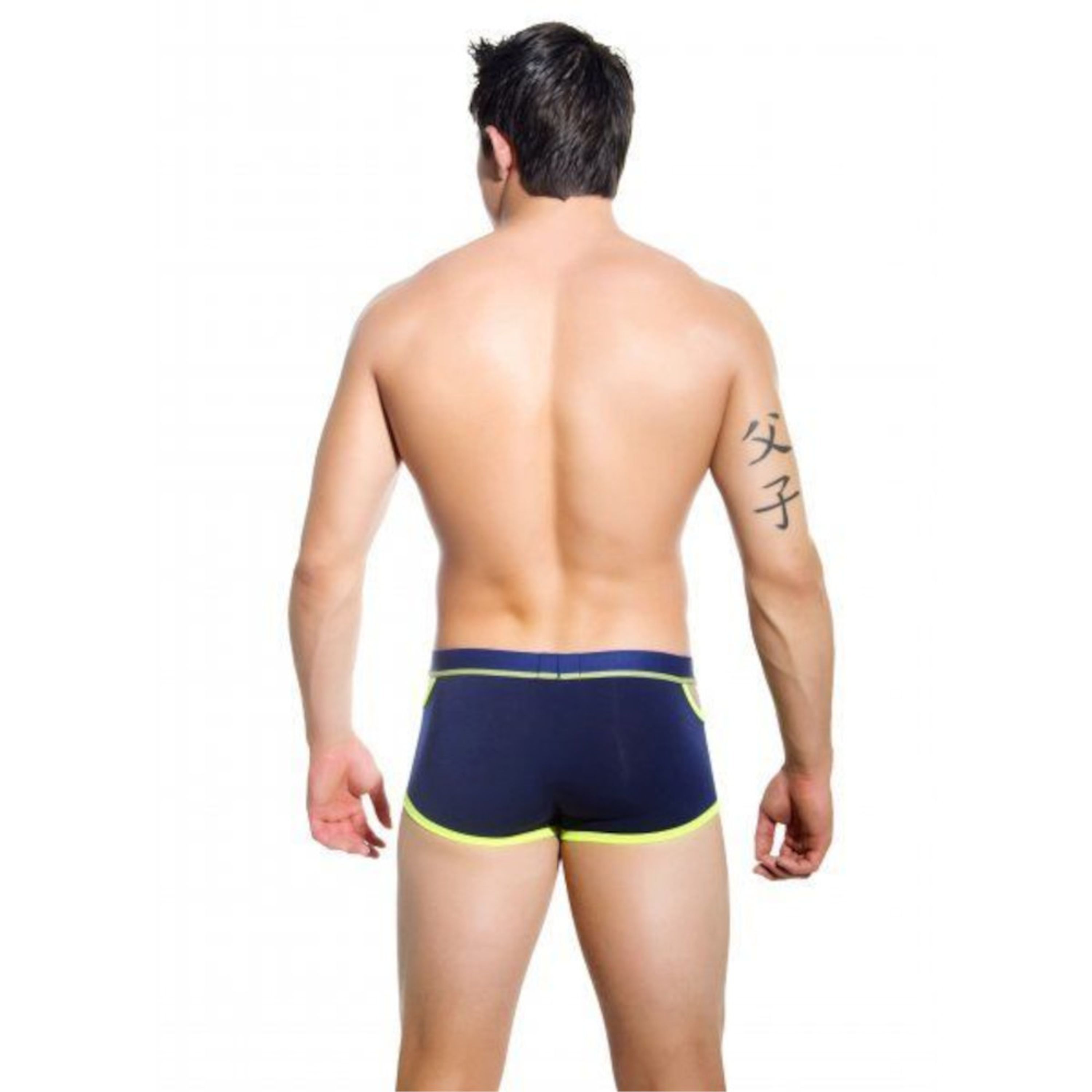 Мужские трусы хипсы синие Andrew Christian Glow Almost Naked Quirk Boxer Navy  AC83 фото 2