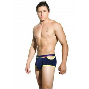 Фото Мужские трусы хипсы синие Andrew Christian Glow Almost Naked Quirk Boxer Navy  AC83