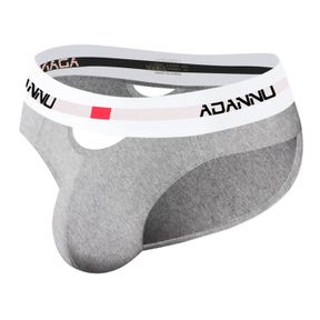 Фото Мужские трусы брифы серые с вырезом ADANNU AN7501-3