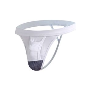 Фото Мужские трусы стринги белые с кармашком Romeo Rossi RR1048-1