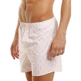 Фото Мужские трусы-шорты белые с розовым силуэтом девушки HUSTLER 