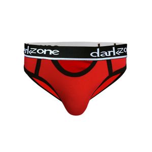 Фото Мужские трусы брифы с вырезом красные DARKZONE DZN6256