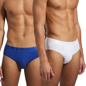 Фото Мужские трусы брифы (синий, белый) набор 2 в 1 Bikkembergs CUT BKK51USP22BI/2