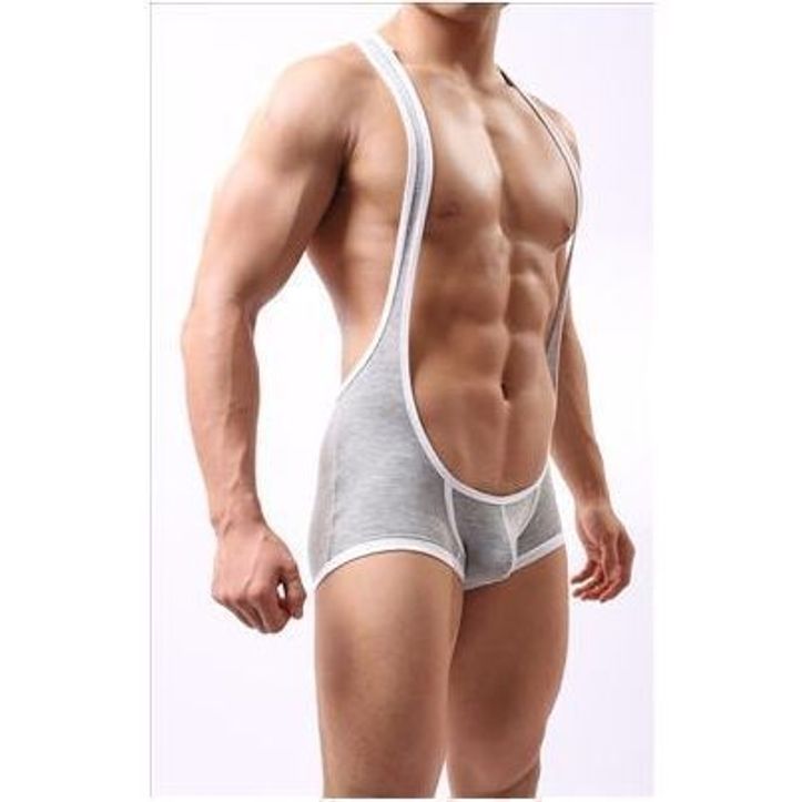 Мужской комбинезон серый WowHomme Wrestler Modal Overall 