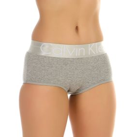 Фото Женские трусы-шорты серые меланжевые Calvin Klein Women Steel Grey