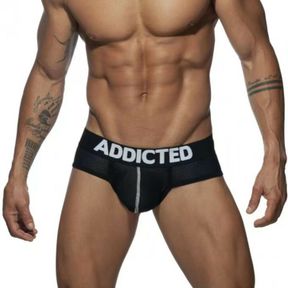 Фото Мужские трусы брифы черные Addicted AD2080-2