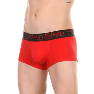 Фото Мужские трусы боксеры красные с черной резинкой Calvin Klein Black Waistband Boxers