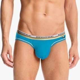 Фото Мужские трусы слипы синие Andrew  Christian  Vibe Blue AC3-M086