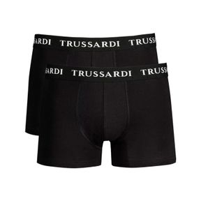 Фото Набор мужских трусов боксеров 2в1 черные TRUSSARDI TRU2UTR02