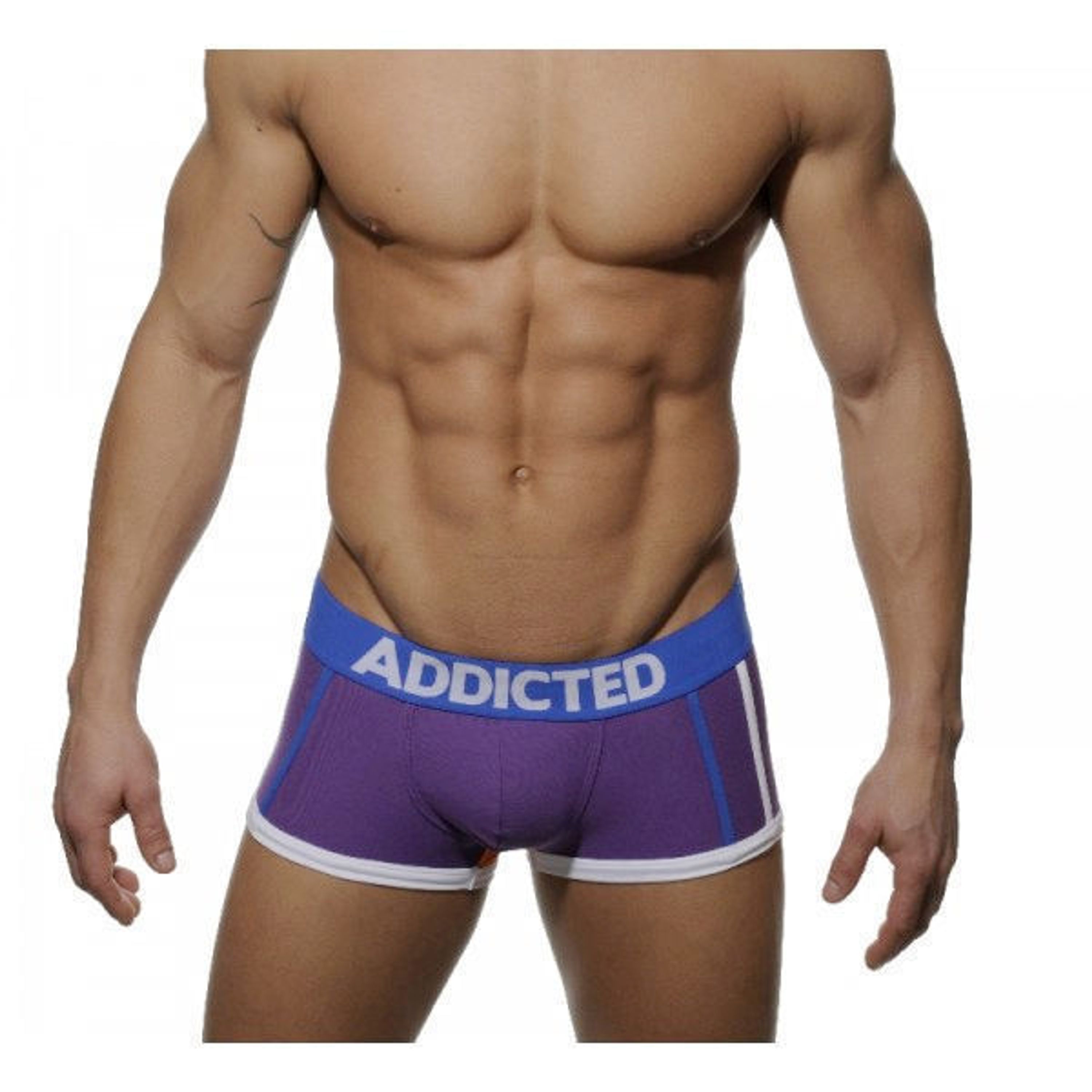 Мужские трусы боксеры фиолетовые c оранжевым Seobean Addicted Boxer фото 1