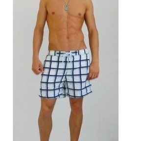 Фото Мужские шорты плавательные клетчатые  Calvin Klein Swimming Edition Check