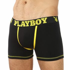 Фото Мужские трусы боксеры PLAYBOY Black Yellow 22821