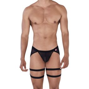 Фото Мужские трусы тонги черные Pikante REBEL THONG GARTER BELT 034511