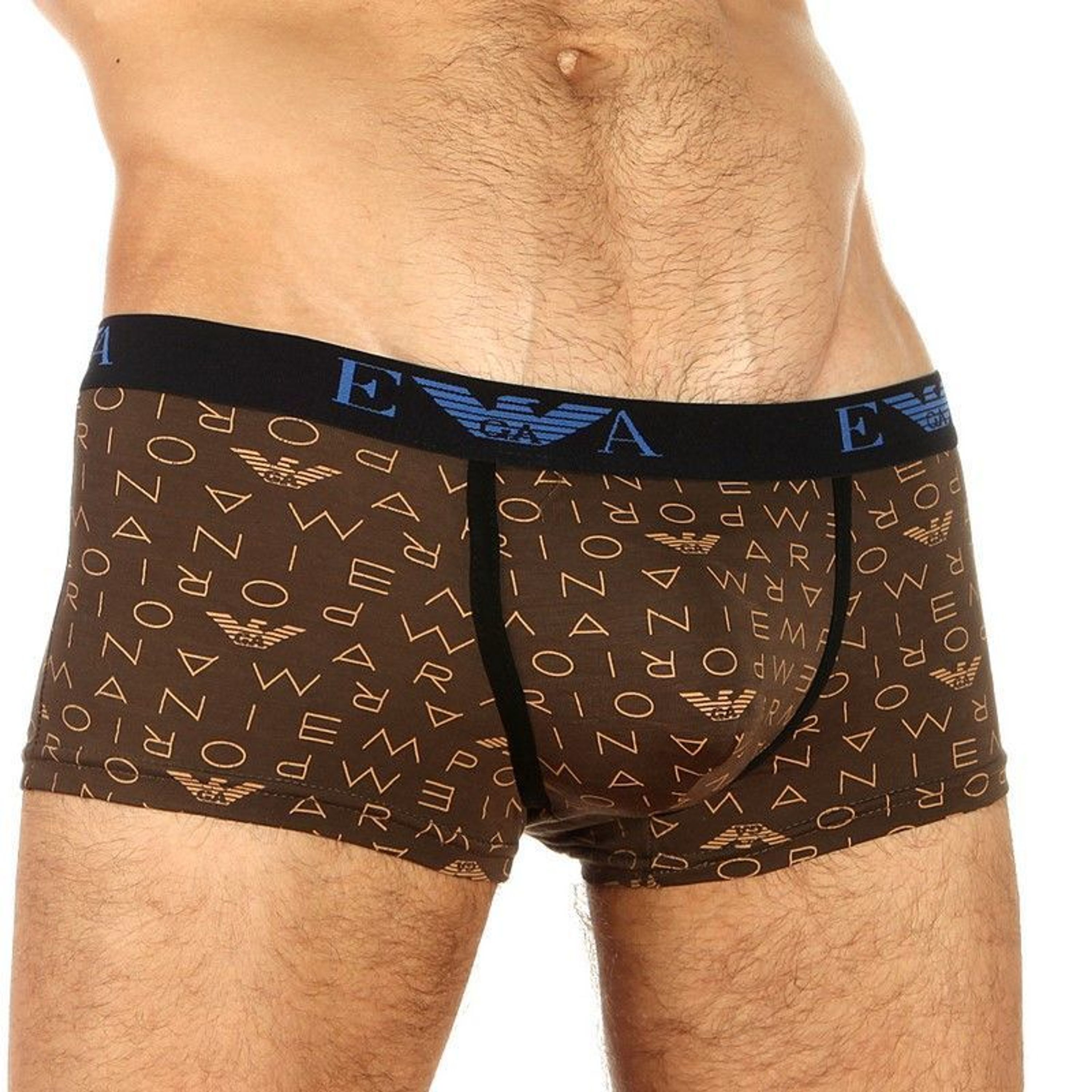 Мужские трусы хипсы коричневые Emporio Armani фото 1