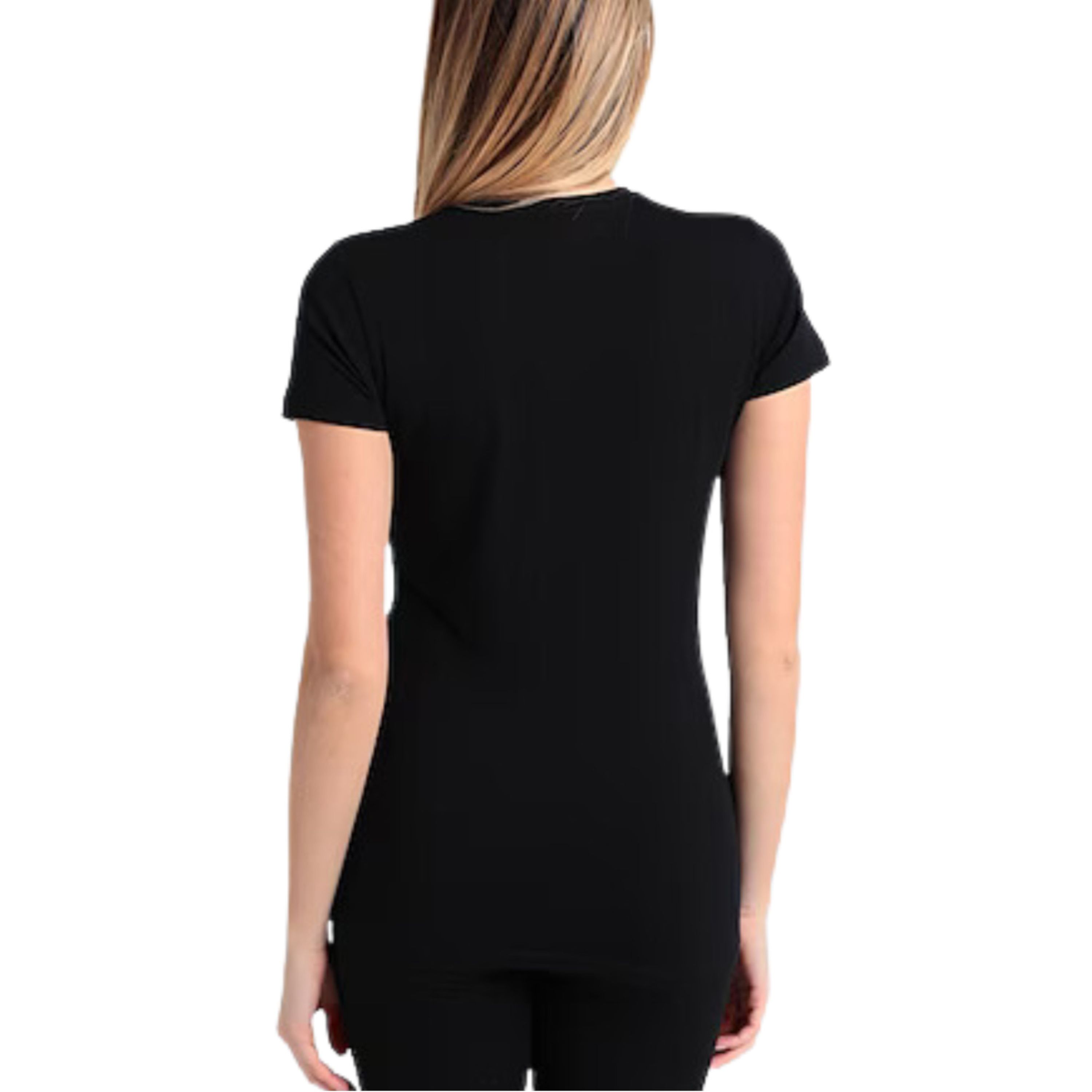 Женская футболка черная Emporio Armani 163139_CC318 00020 фото 2